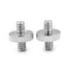 2Pcs 1/4" 1/4" Male To 1/4" Male Threaded Screw Adapter Double Head Screw