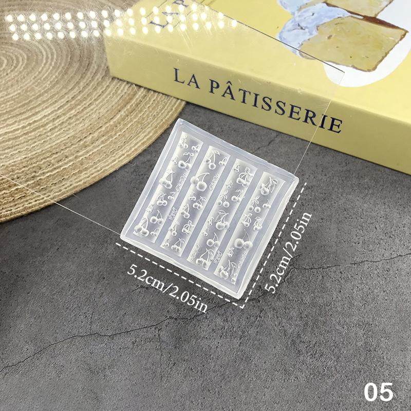 3D Nail Mold Ice Flower Bread Jellyfish Fox Eyeball Stamping Stencils Uv Gel Polish Art Mould Silicone Carving Tool Diy Design