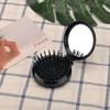 Mini Pocket Hair Comb with Mirror Folding Brush Travel Hair Brush