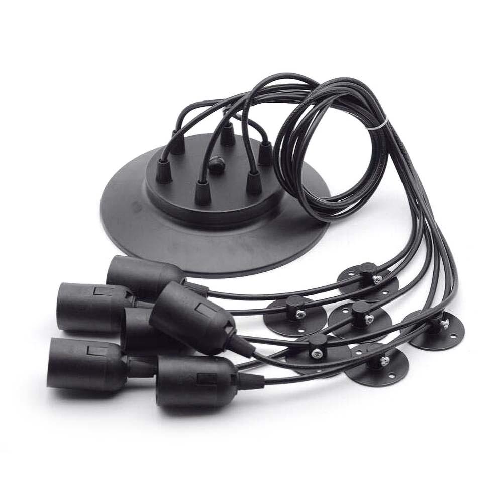 Мода Ретро E27 Творческая домашняя мебель Украшение Черное потолочное освещение