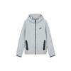 Solid Color Zip-Up Hooded Sports Jacket With Dual Zipper Men Jackets Grey FB7922-063