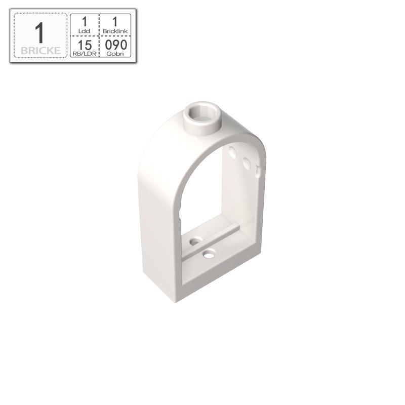 Dome Window Frame 1x2x2⅔ Brick - Lego 30044 Compatible Building Block