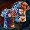 Astral Aura Tanjiro Demon Slayer T-shirt 2024 Summer Casual Men Women Tee Shirt Japanese Anime Fans Kids Adults Clothing Tops