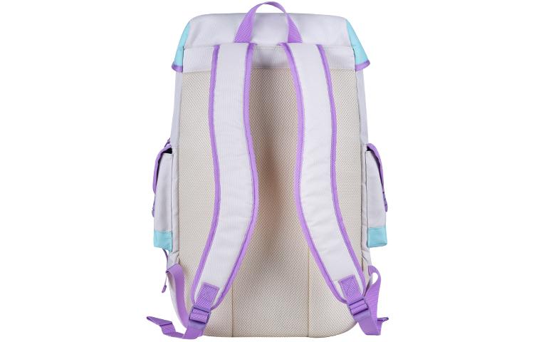 Li Ning Polyester Blend Fabric Backpack Unisex White Purple ABSS133-2