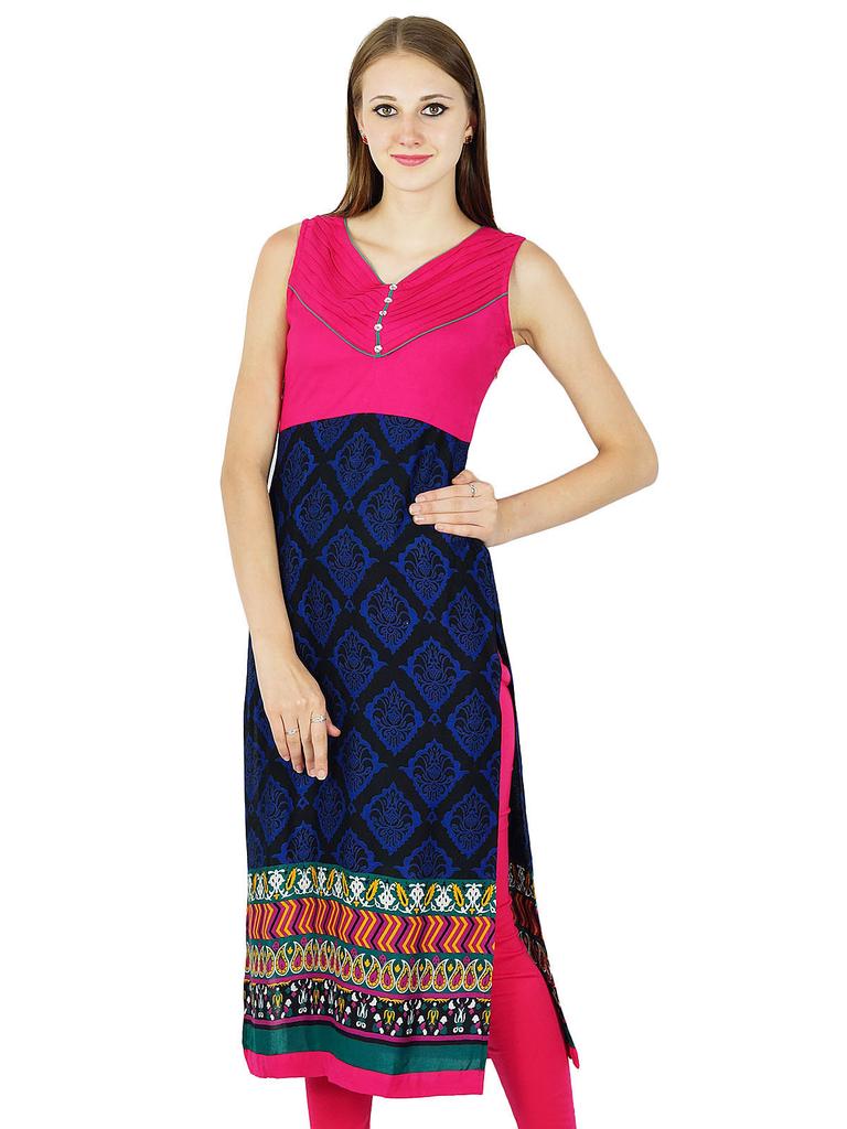 Ethnic Kurti Indian Bollywood Kurta Women Casual Top Tunic Dress