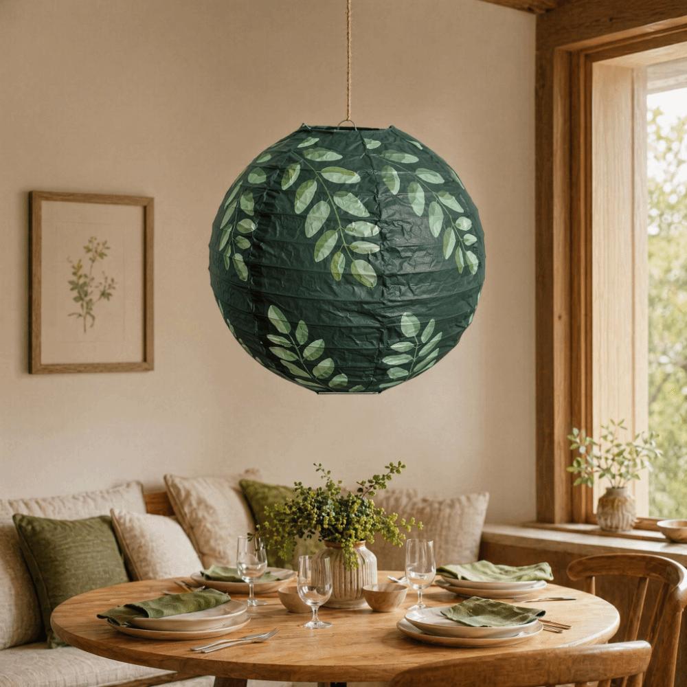 Round Hanging Paper Lantern Rustic Lantern Ball Holiday Supplies Folding Lantern Party Decoration