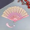 1 шт. Классический Подарочный Пластиковый Веер для Танцевальных Выступлений Складной Разноцветный Новый Китайский Стиль Древний Стиль Элегантная Резьба Фотография