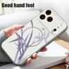 Магнитный Чехол Для Magsafe Для iPhone 17 Pro Max Фиолетовая Орхидея Цветочный Узор Покрытие С Ощущением Кожи Для iPhone 16 15 14 13 Pro Max
