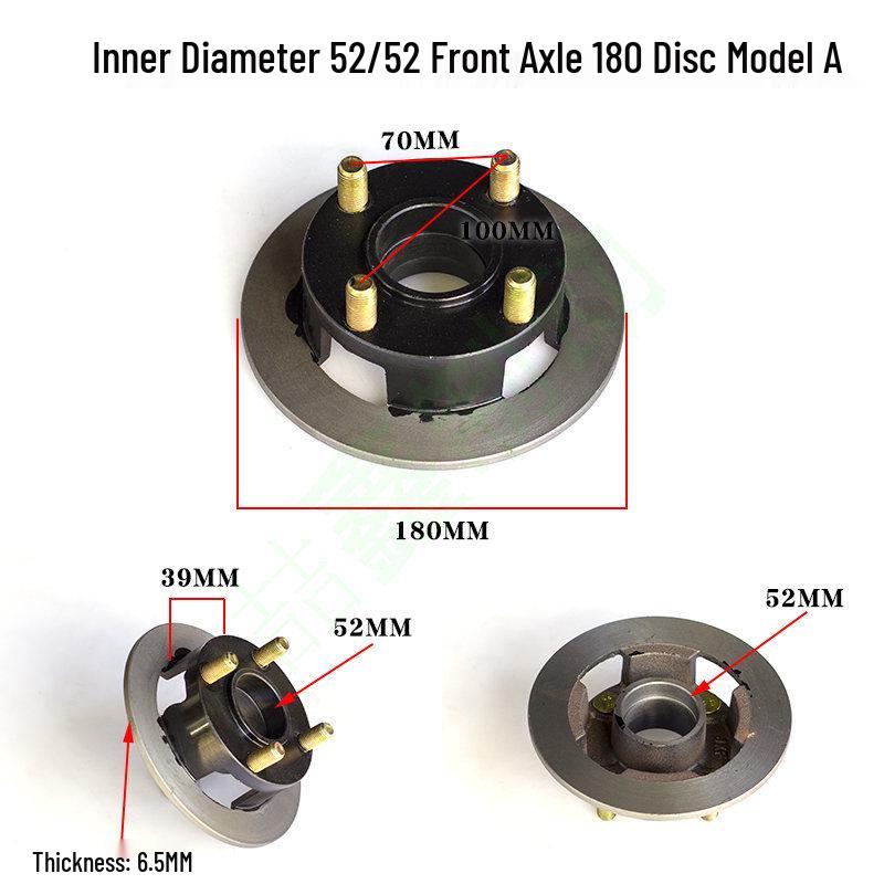 Electric Tricycle Front Axle Disc Brake Assembly with Master Cylinder