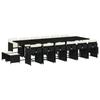 VidaXL Ensemble à manger de jardin 17 pcs coussins noir résine tressée 3277949