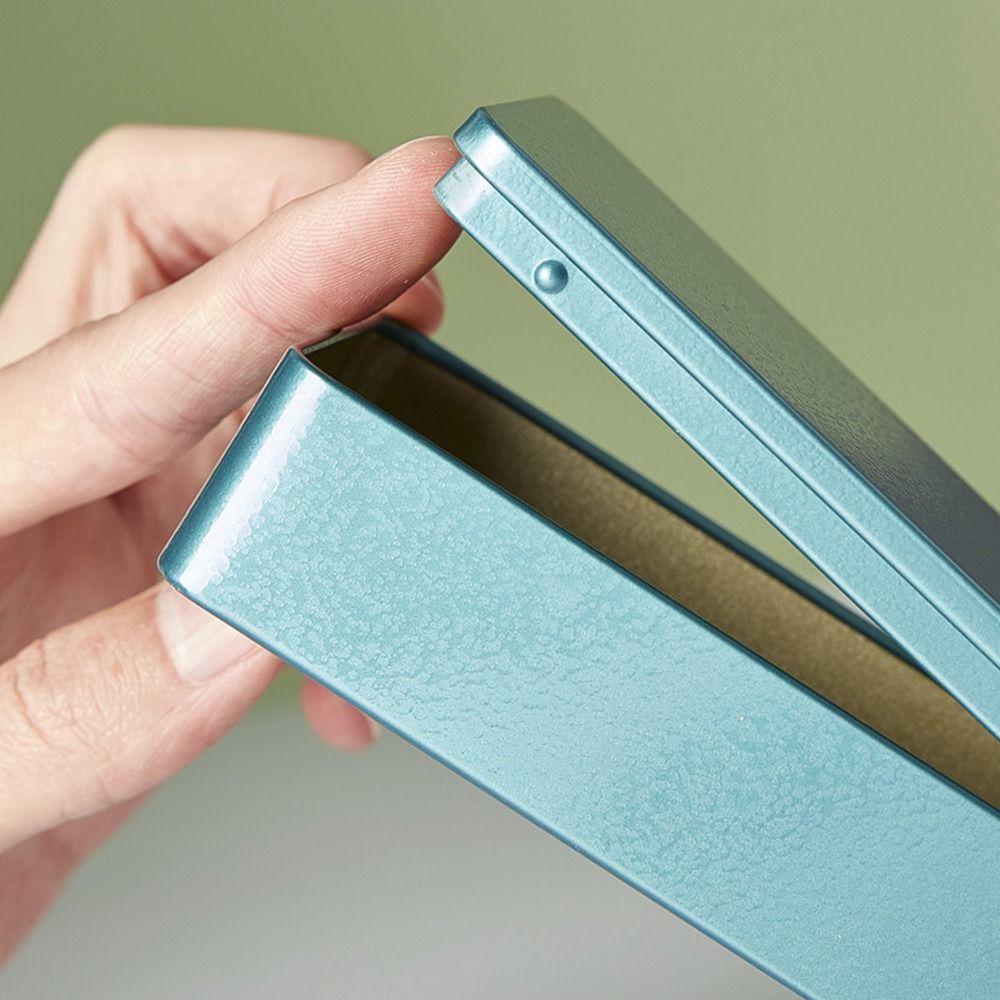 Small Organizer Metal Rectangular Empty Container Storage Box Tin Boxes Tea Packaging