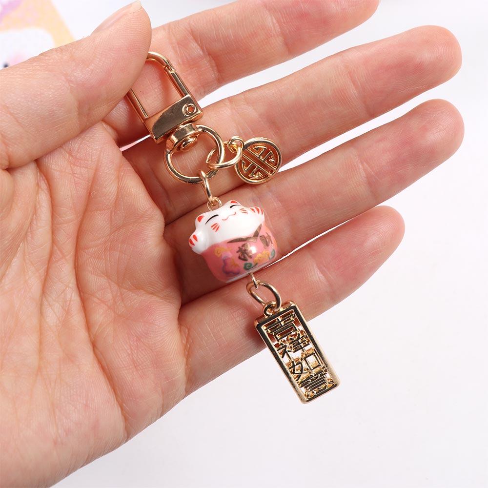 DIY Accessories Maneki Neko Trinkets Mobile Phone Lanyard Mobile Phone Straps Lucky Cat Keychain