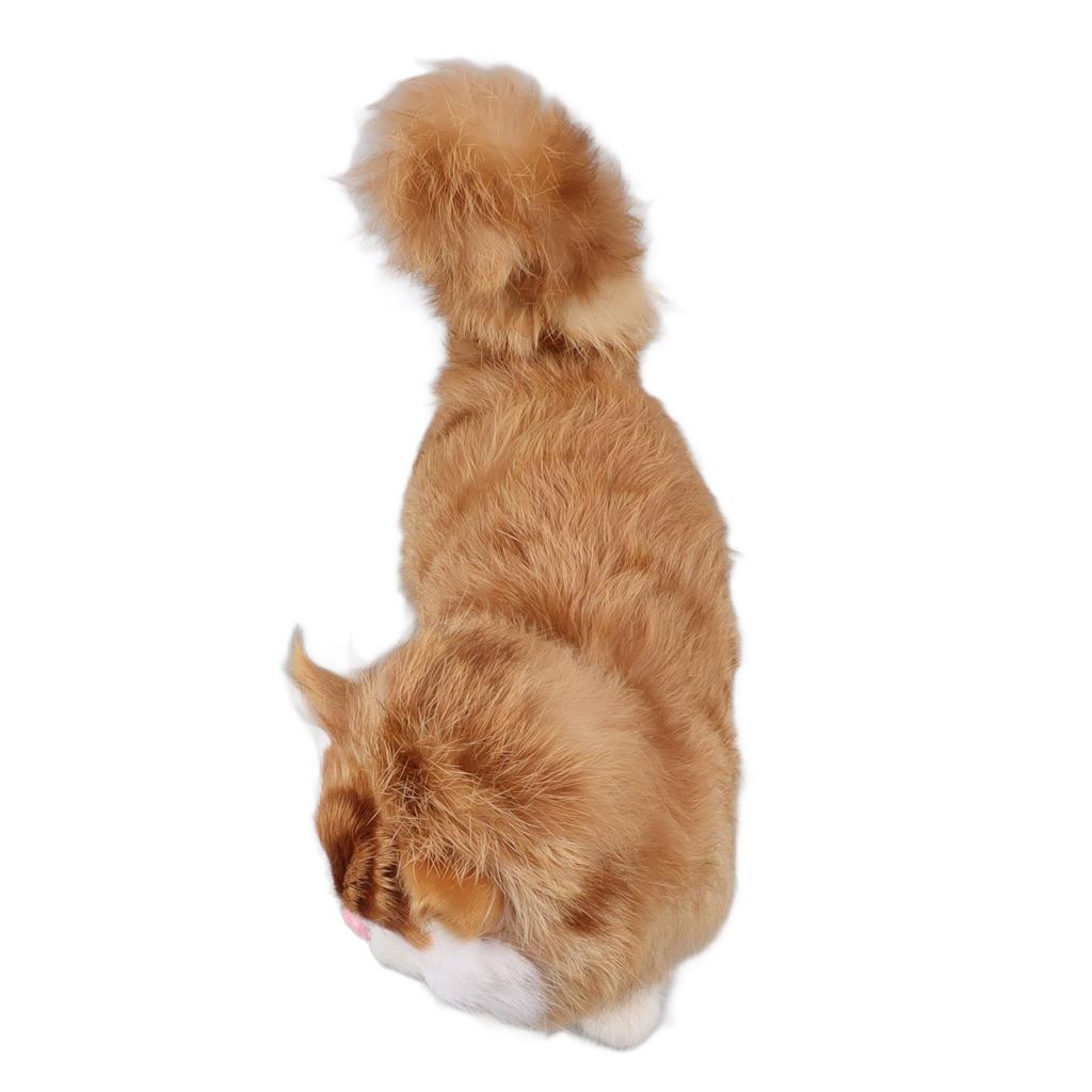 Simulated Cat Plush Toy Realistic Adorable Cat Stuffed Animal Doll Toy Home Decoration Simulated