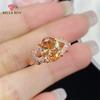 New Fashion Temperament Egg Shape Rose Gold Opening Rings For Women Charm Wedding Engagement Fine Simple Jewelry New Trendy