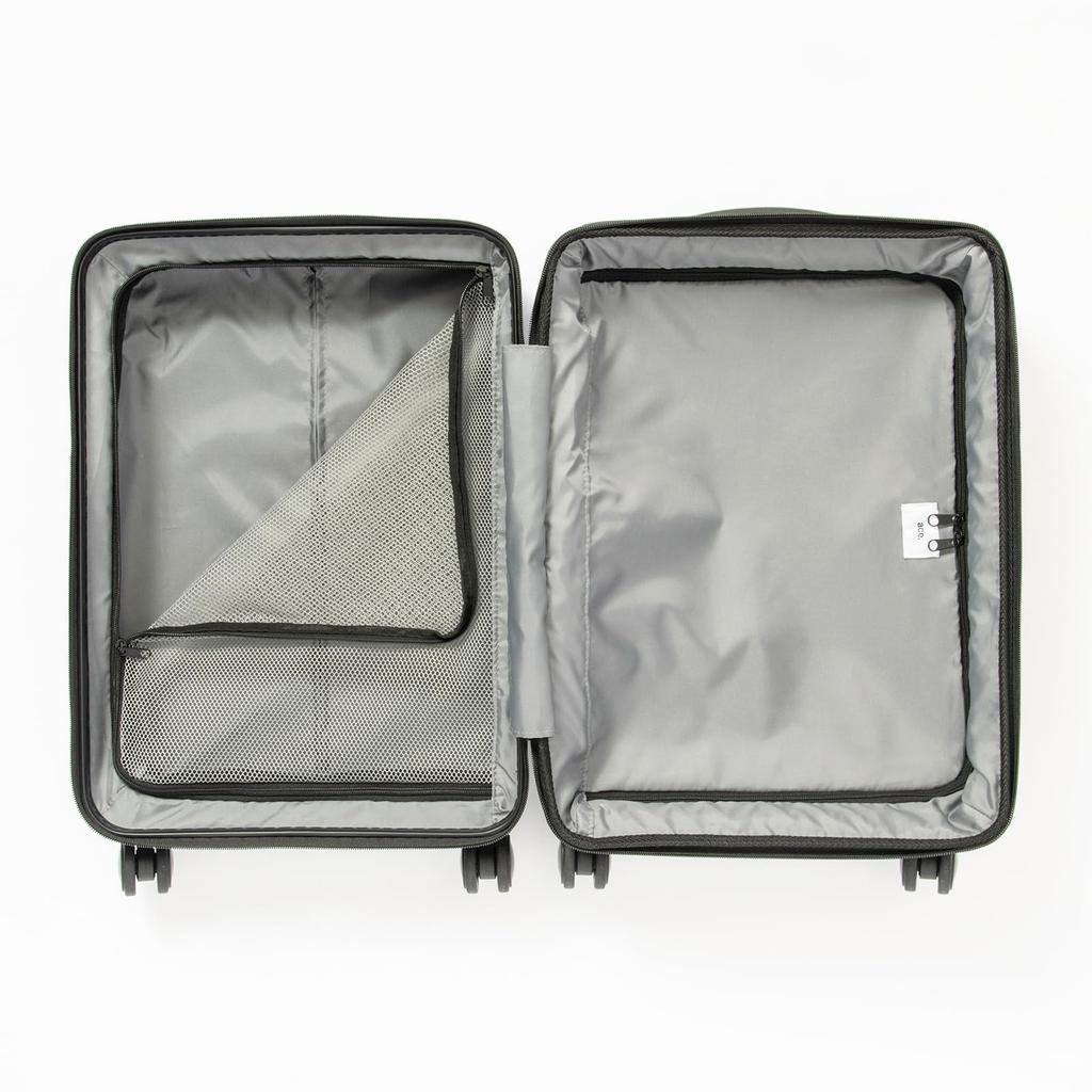 [ace. TOKYO] Cornerstone 2-Z Suitcase No. 06862, 48L, 3-5 Nights, 3.5kg, Dual Wheel Casters, 55cm, White, One Size