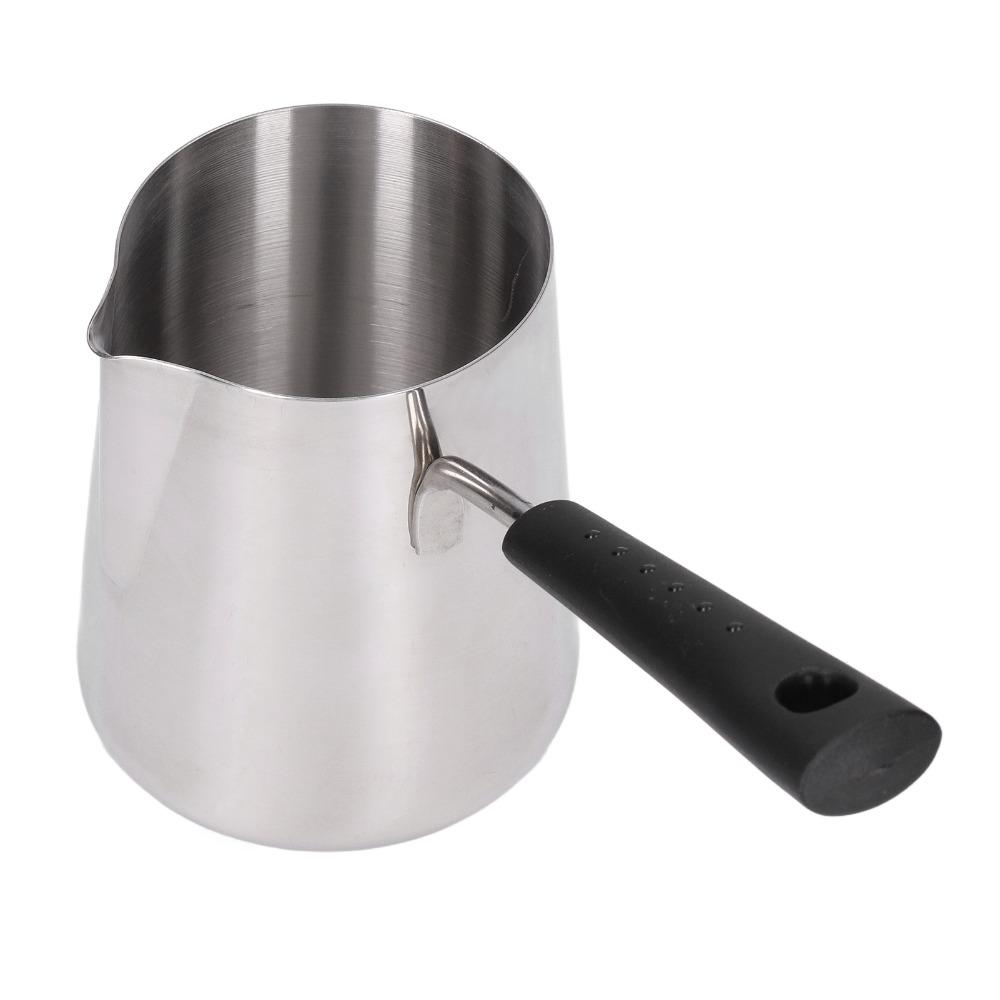 Easy to Clean Turkish Coffee Pot Stainless Steel Milk Warmer Durable Turkish Tea Pot Coffee Making