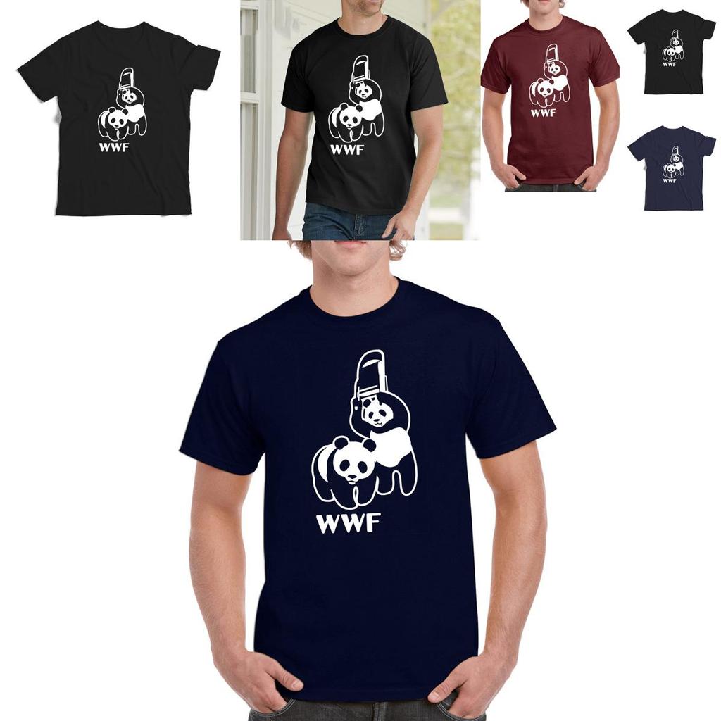 Новая мужская модная футболка Wwf с пандой, смешная юмористическая футболка с коротким рукавом и круглым вырезом