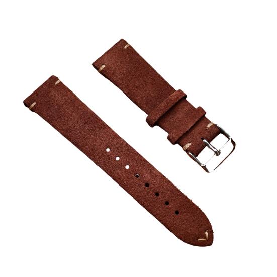 Ремешок для часов с пряжкой из нержавеющей стали, мягкая плюшевая матовая текстура, искусственная кожа, регулируемая длина, нержавейка, однотонный винтажный ремешок для часов с быстрой установкой