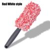 Car Tire Washing Plush Brush Car Motorcycle Cleaning Microfiber Long Handle Portable Soft Plush Wheel Rim Brush Cleaning Tools