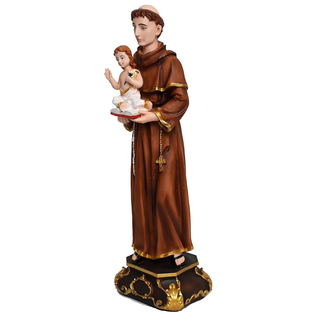 St Anthony Statue of Patron St Anthony of Padua for Home Altar 12 Inches