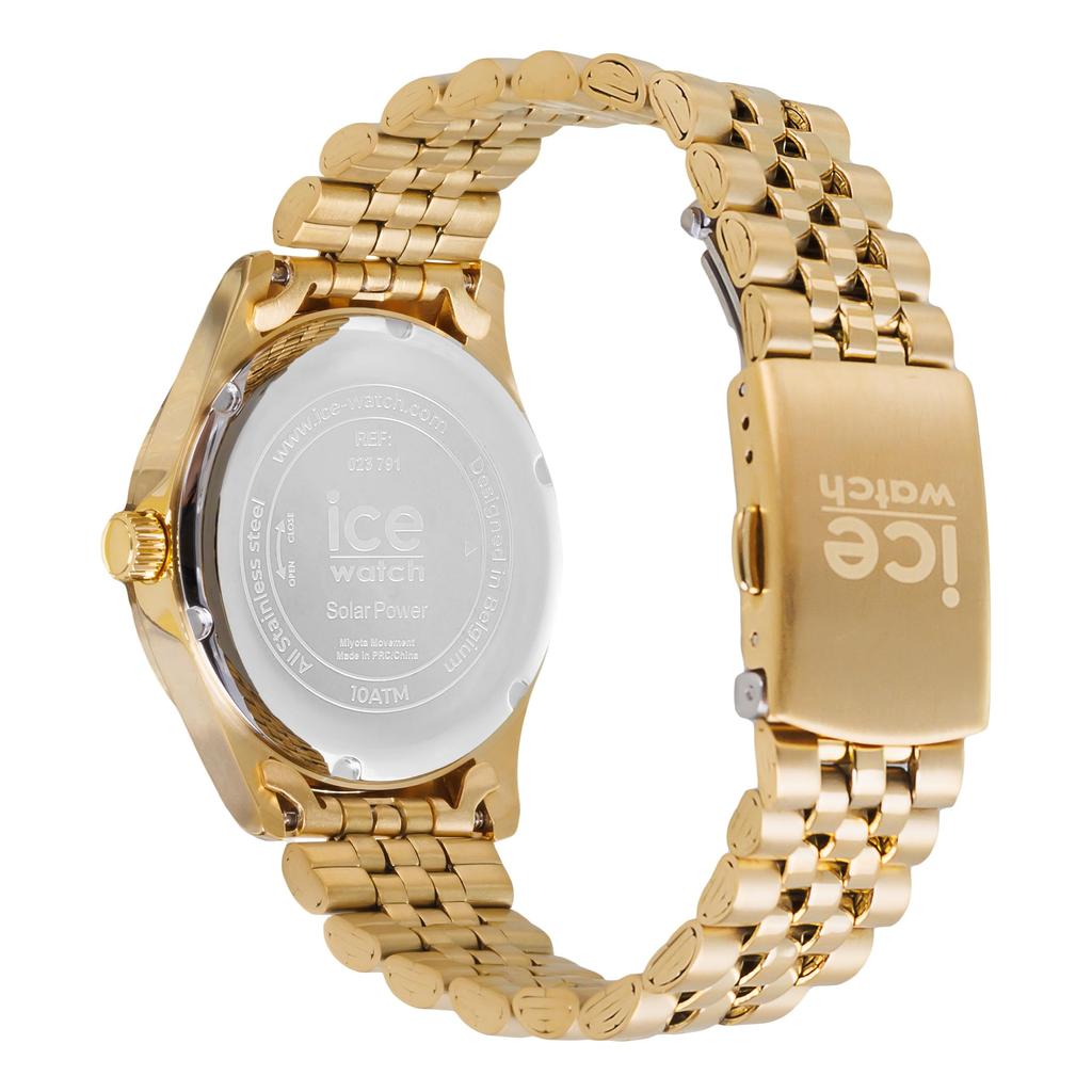 Авторизованный дистрибьютор Ice Watch Watch Solar Watch Ladies 023791 Gold Small Solar Charging Second Hand Waterproof [Ice-watch] [ICE steel]