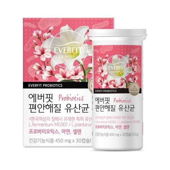 Natural Plus Everfit Comfortable Lactobacillus 13.5g, 30 Tablets, 1 unit,Korean Health Food