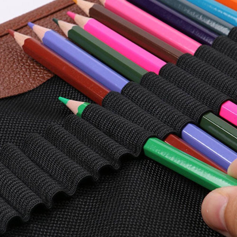 School Office Supplies 20 Hole Roll Up Pouch Pen Bag Pen Case Pen Curtain Stationery Organizer