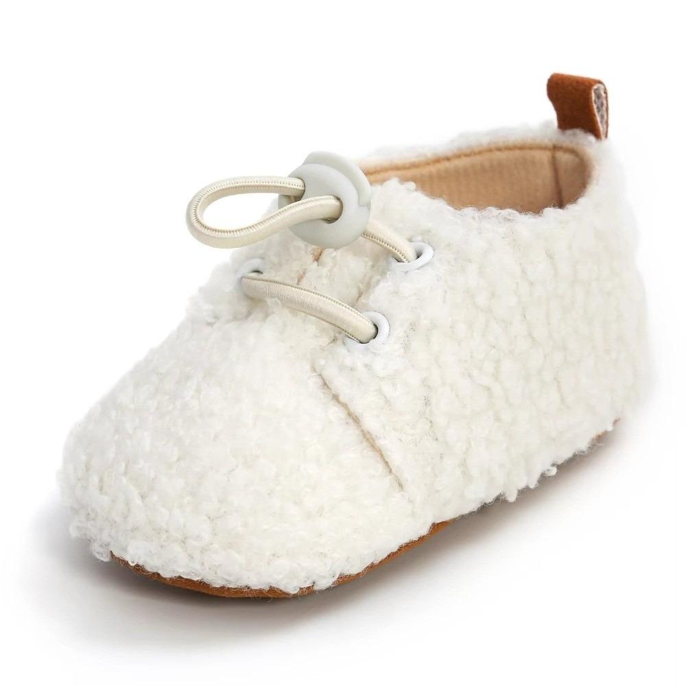 Fluff Material Toddler Shoes Cashmere Lining Winter Baby Shoes New Soft Sole Shoes Newborn Wear