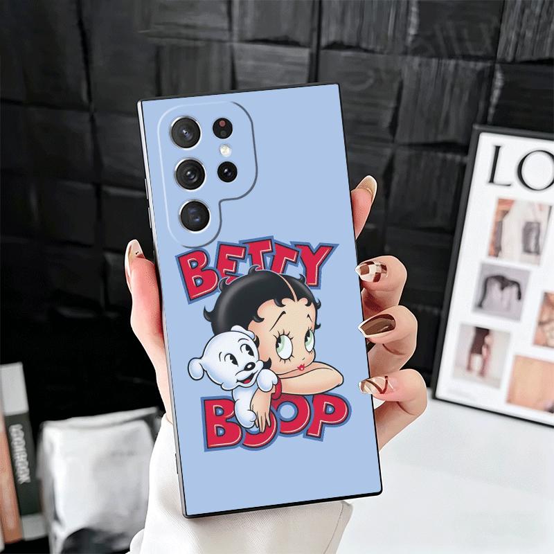 B-Bettys B-Boops Girl Soft Phone Case for Samsung Galaxy S26 S25 Edge S24 Ultra S23 Plus S22 S21 FE S20 Black Cover Back Shell