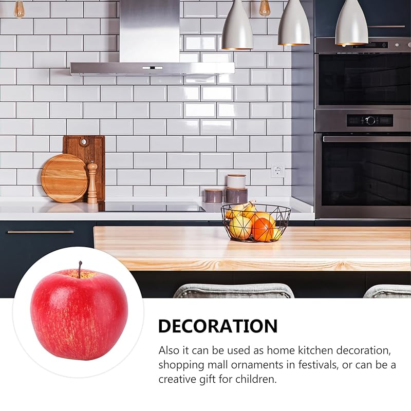 DOITOOL образец еды яблоко красный фрукт 8см×8см фигурка яблока реалистичная модель фрукт витрина интерьер выставочная модель декоративная фотография Фотография