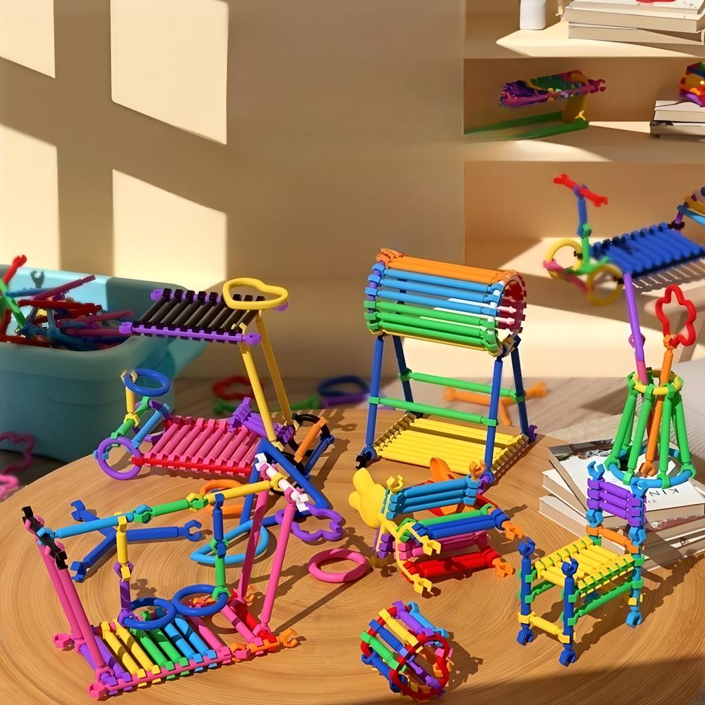 Разноцветные сборные умные палочки-головоломки, 3D пазл-конструктор из палочек, детские развивающие игрушки, DIY подарки