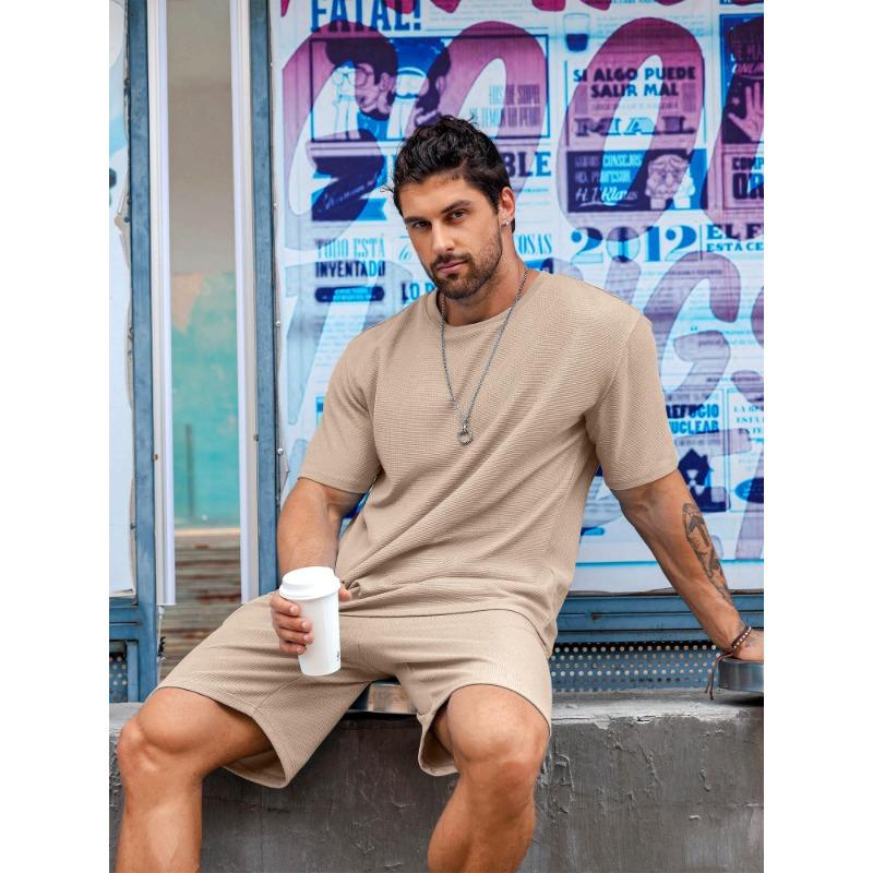 Новый мужской комплект футболка с короткими рукавами шорты модный летний принт Король Лев шорты с короткими рукавами двухкомпонентная уличная одежда для съемки