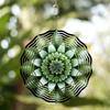 A 3D Metal Mandala Flower-Themed Outdoor Wind Chime, Perfect for Garden Decoration, Sculptural Yard Art, a Colorful Spinning Gift