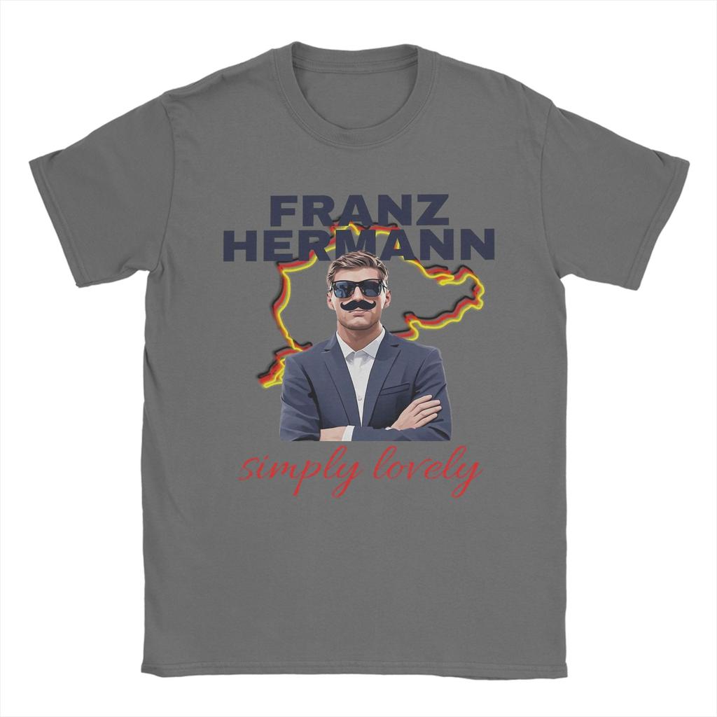 Мужские футболки Franz Hermann Crazy из чистого хлопка с коротким рукавом, футболка с круглым вырезом, одежда, лето