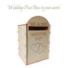 DIY Wooden Wedding Mailbox Post Box with Lock Rustic Hollow Gift Card Holder for Reception Wedding Anniversary Party Decoration