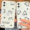 Прозрачный чехол для телефона с рисунком кошки и собаки для Samsung Galaxy S25 S24 S23 S22 Plus Ultra Чехлы S25+ S23+ S22+ S24+ Мультяшный корпус Fundas
