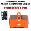 Керамические тормозные колодки MRRANGT подходят для CFMOTO 450SR 450NK 450MT 450SR-S 450CL-C 250SR 250NK CLX250 250CL-C Комплект тормозных колодок для повышения производительности