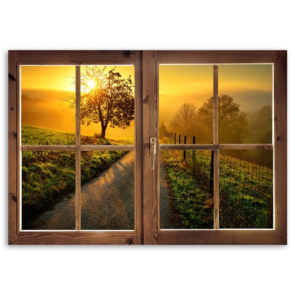 Canvas print, Window - way to the west