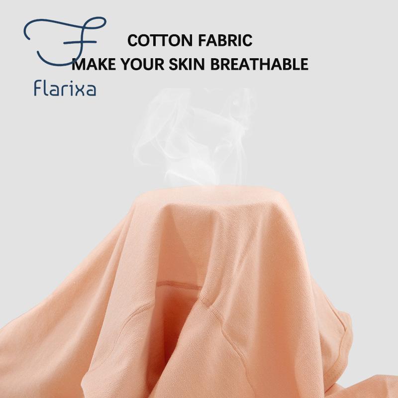 Flarixa High Waist Tummy Control Panties for Women Seamless Soft Lingerie Girls Briefs Solid Color Underpants Plus Size M-XXXXL