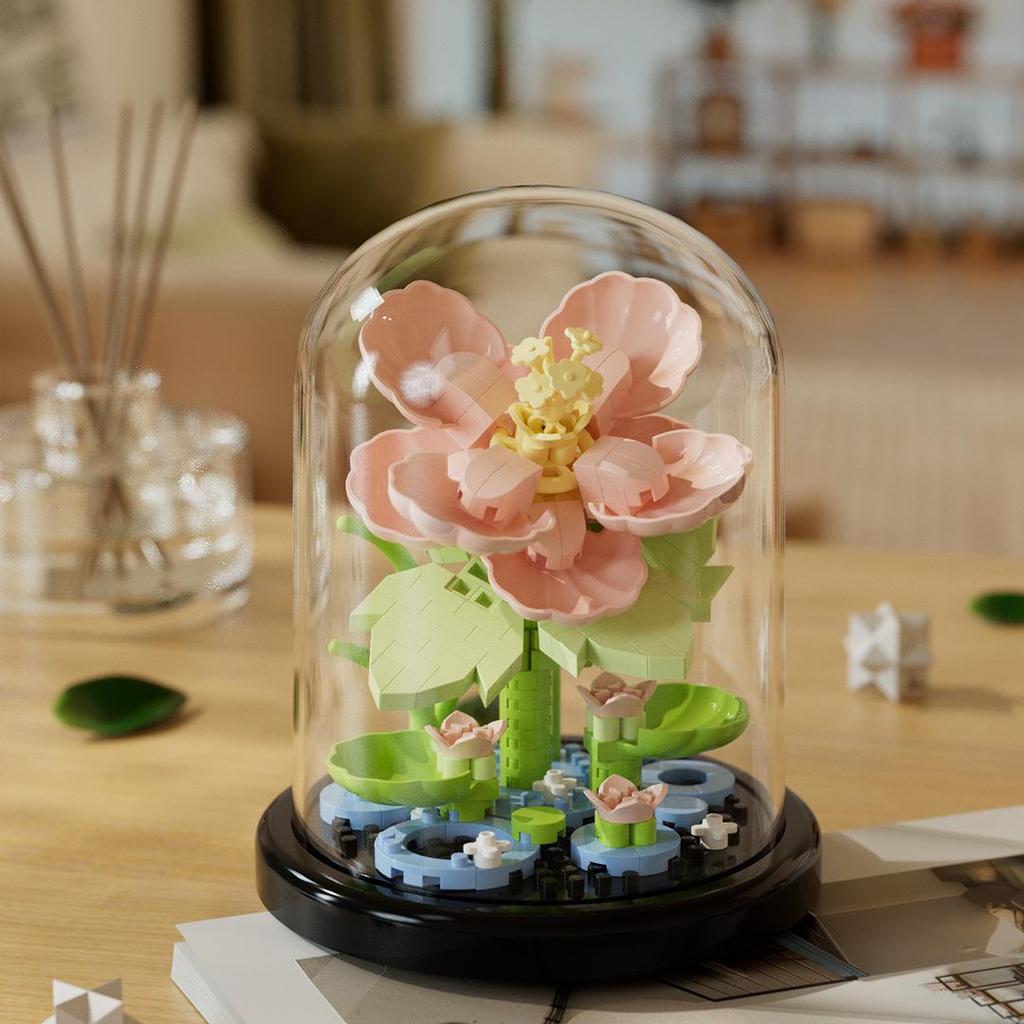 Valentine's Day Eternal Rose Bouquet: Compatible with Lego China Building Blocks, Flower Plant Potted Children's Toy