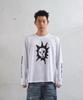 AMOU Heart Skull Long Sleeve White