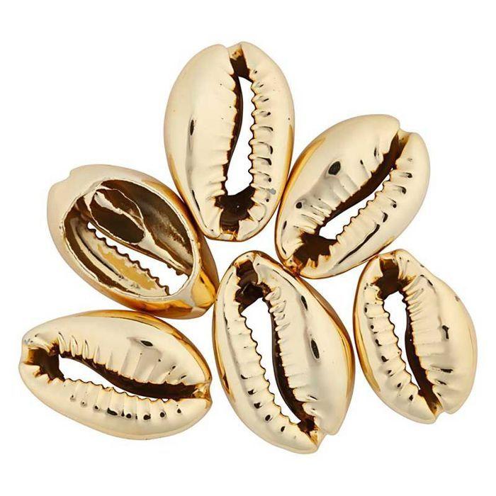 Breloque intercalaire - Doré - Coquillage - 6 pcs - Qualité supérieure - Création de bijoux