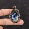 Кулон из содалита, медная проволока, кулон, ювелирные изделия из содалита, элегантный кулон, кулон ручной работы, медные украшения, кулон с драгоценным камнем, подарок для нее
