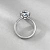2025 Кольцо из серебра S925, 8x11 мм, массивное квадратное, с огранкой «Белый ледяной цветок», с глухим закреплением и высокоуглеродным бриллиантом