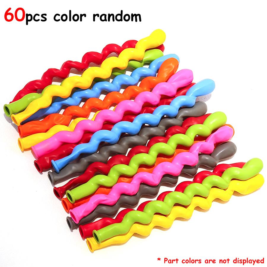 60/120pcs 80cm Vibrant Long Spiral Balloons Twist Balloons for Birthday Party Room Backdrop Props Holiday Celebration Supplies