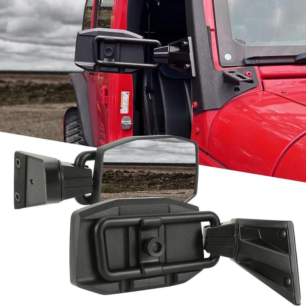 1Pair Rear View Mirror for Motocross ATV/UTV Jeep Reversing Mirror 1.5/2 Inch Universal Side