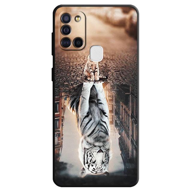 Fashion Animal Big Cat Kitten Phone Case For Samsung Galaxy A50 A10 A10s A40 A02 A01 A03s A04s A70 A03 Core A04 A02s A20e Cover