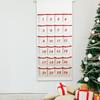 Christmas 24 Day Advent Calendar Organizer Office Wall Hanging Bag with Pockets for Farmhouse