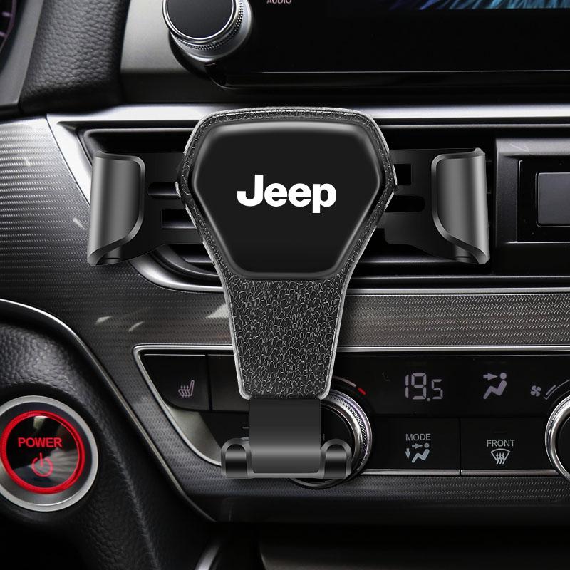 For Jeep Gravity Car Phone Holder Air Vent GPS Stand Accessories For Jeep Wrangler Grand Cherokee Compass Gladiator Avenger W
