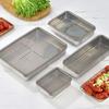 304 Stainless Steel Food Storage Tray Fresh-keeping Box with Sealed Lid Sausage Fruit Dish Frozen food Organizers Food Container